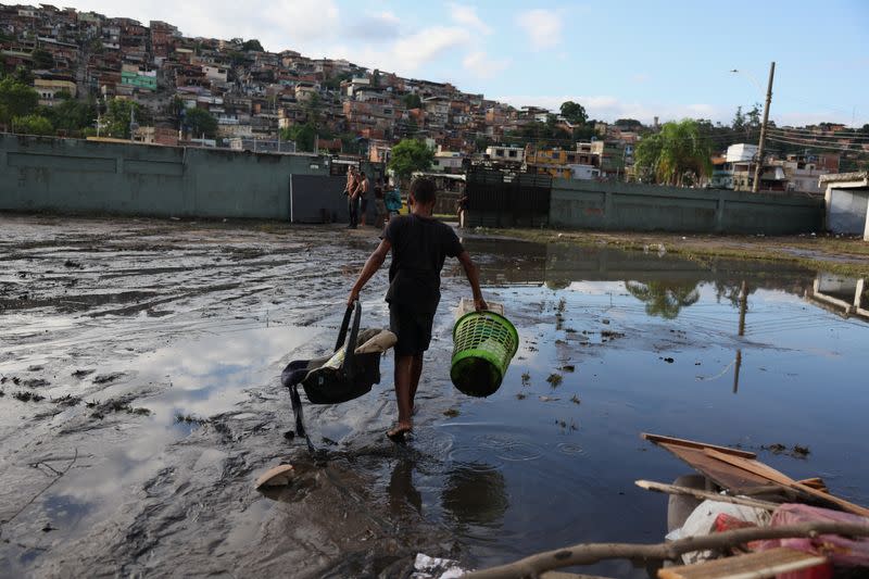 Aftermath of heavy rains in Rio de Janeiro