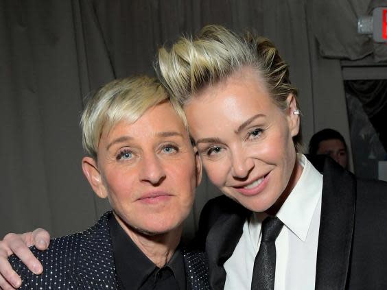 Ellen DeGeneres‘ wife Portia de Rossi has blamed Twitter ‘bots’ for the allegations of ‘mean’ behaviour (Getty Images for Netflix)