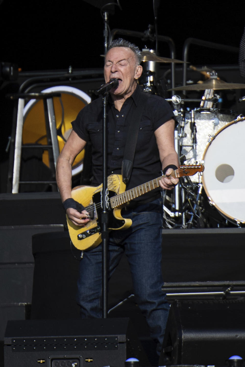 Bruce Springsteen and the E Street Band perform live at British Summer Time Hyde Park in London, Thursday, July 6, 2023. (Photo by Vianney Le Caer/Invision/AP)