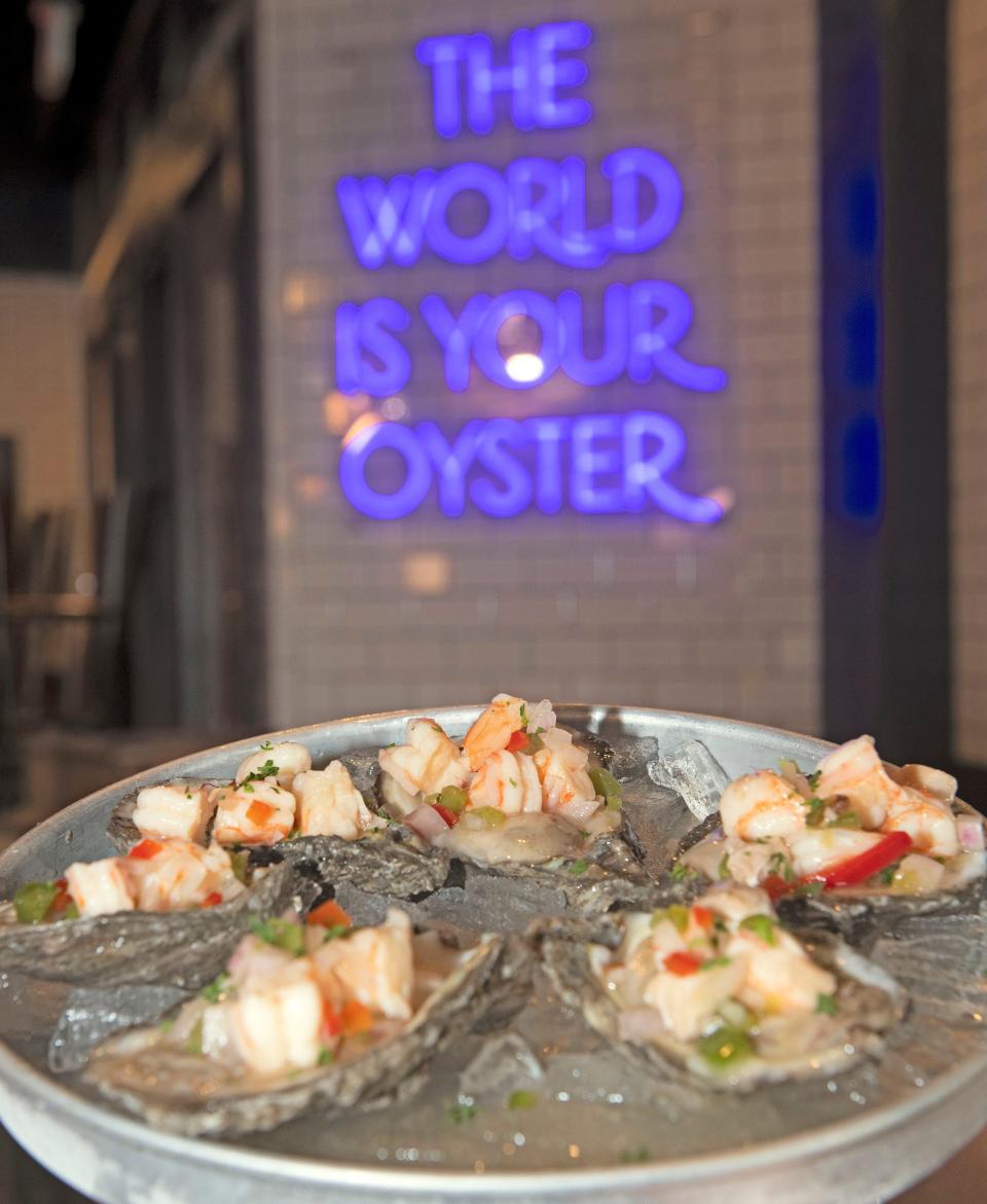 New to the Atlas Oyster Bar menu is the Oyster Ceviche. Great Southern Restaurant Group and Executive Chef Jason Hughes have revamped the menu at Altas and renovated the dining room, and plan to reopen the restaurant later this month. 