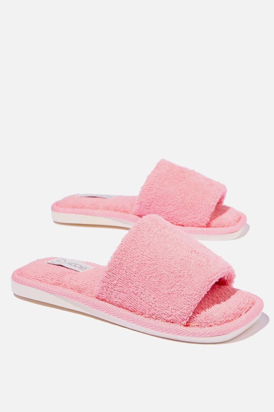 Luxe Towelling Slide, $19.99