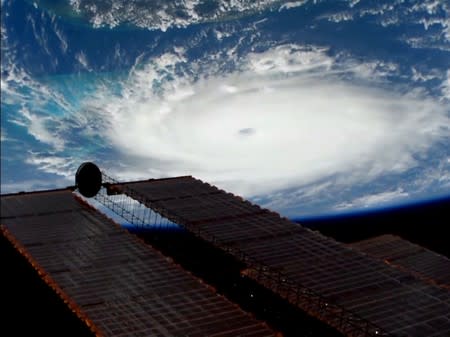 Hurricane Dorian is viewed from the International Space Station