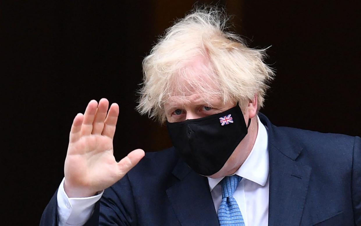 Boris Johnson leaving 10 Downing Street last Wednesday for Prime Minister's Questions in the House of Commons - JUSTIN TALLIS / AFP via Getty Images