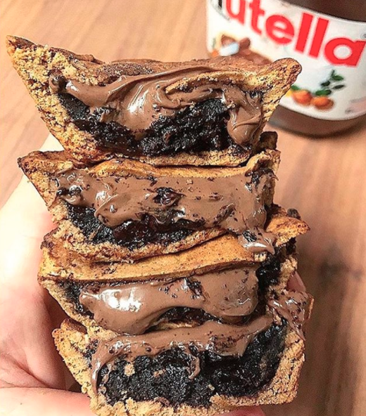 Nutella stuffed cookie cups