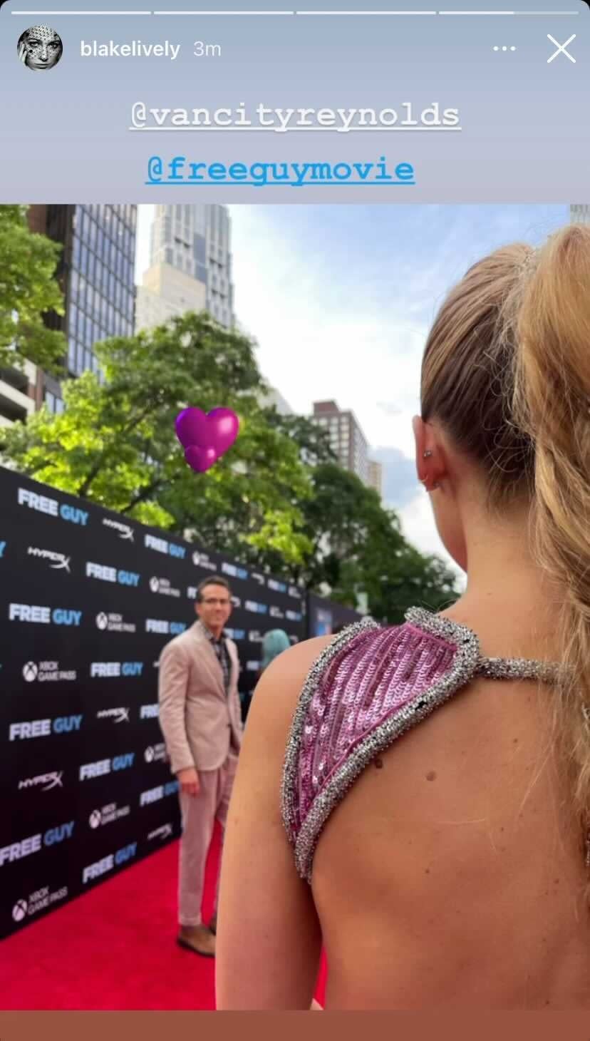 Blake Lively Ryan Reynolds Free Guy Premiere