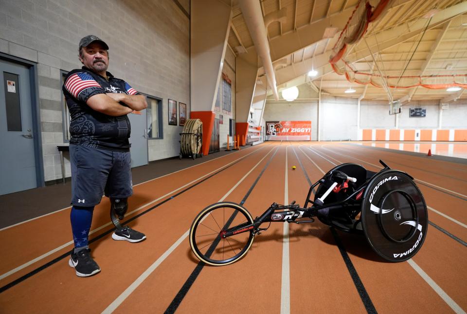 Following his surgery in April 2022, veteran Shane Jernigan said the past 12 months of his life have been some of the best of his 52 years. He's pictured here in Bowling Green, Ohio, while working out at a gym.