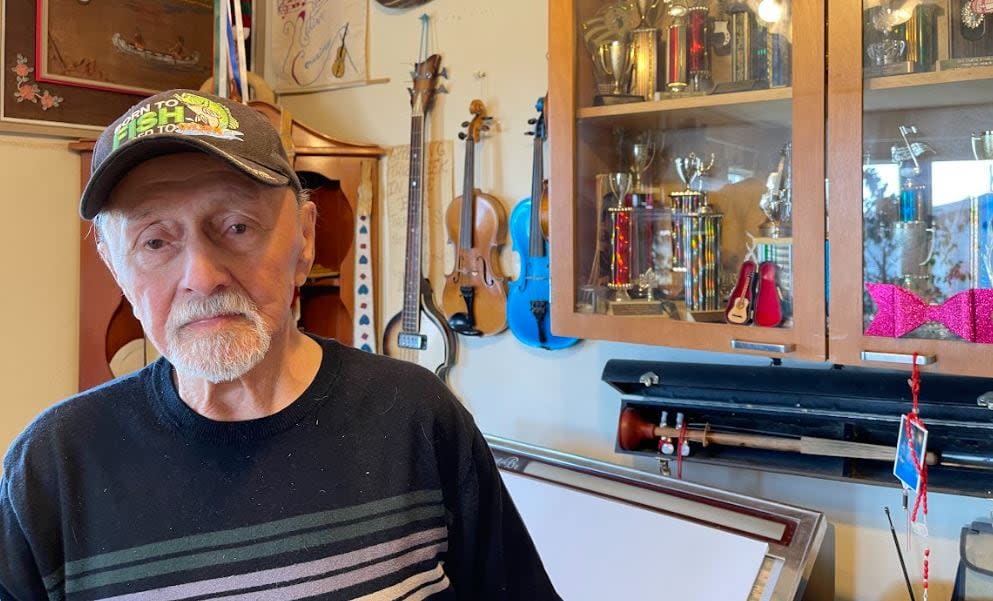 Angus Beaulieu at his home in Fort Resolution, N.W.T. on June 2, 2021. His nephew said he passed away peacefully on Saturday.  (Juanita Taylor/CBC - image credit)