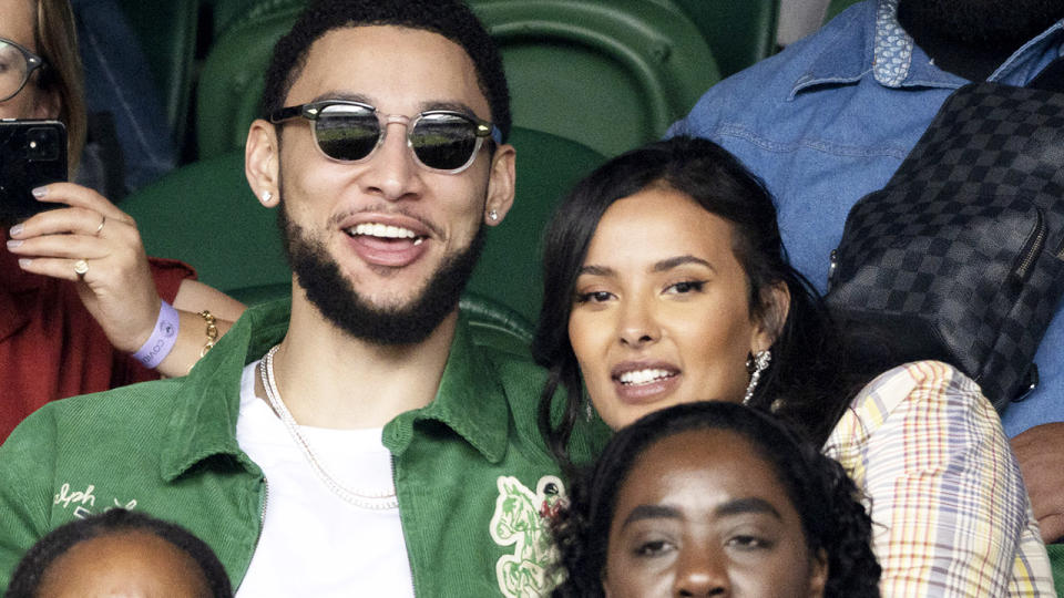 Ben Simmons and Maya Jama, pictured here at Wimbledon in July. 