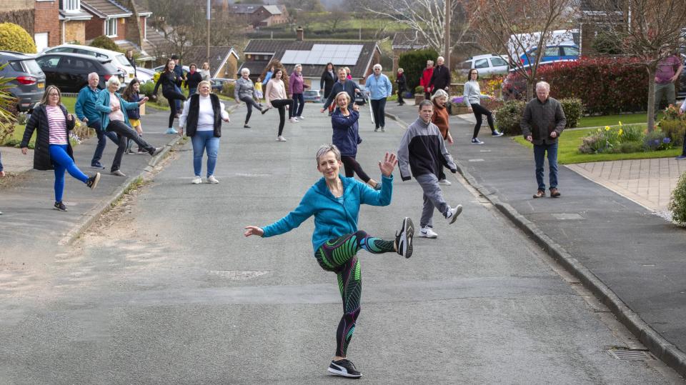 Neighbours dance in Frodsham