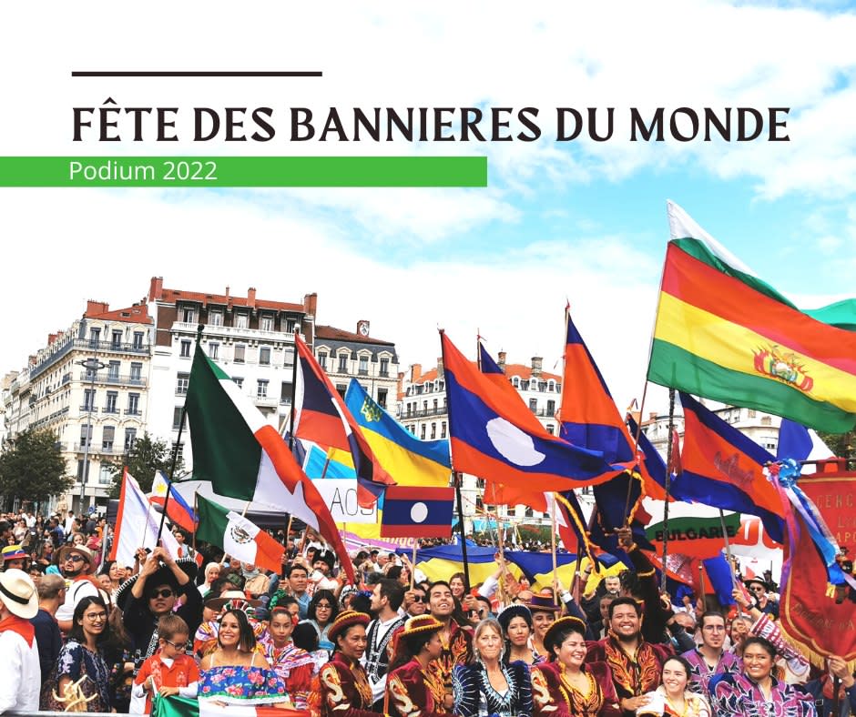 圖為去年國際旗幟節畫面。（圖取自Comité des Fêtes de la Ville de Lyon Facebook）