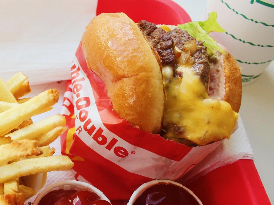 in n out burger meal