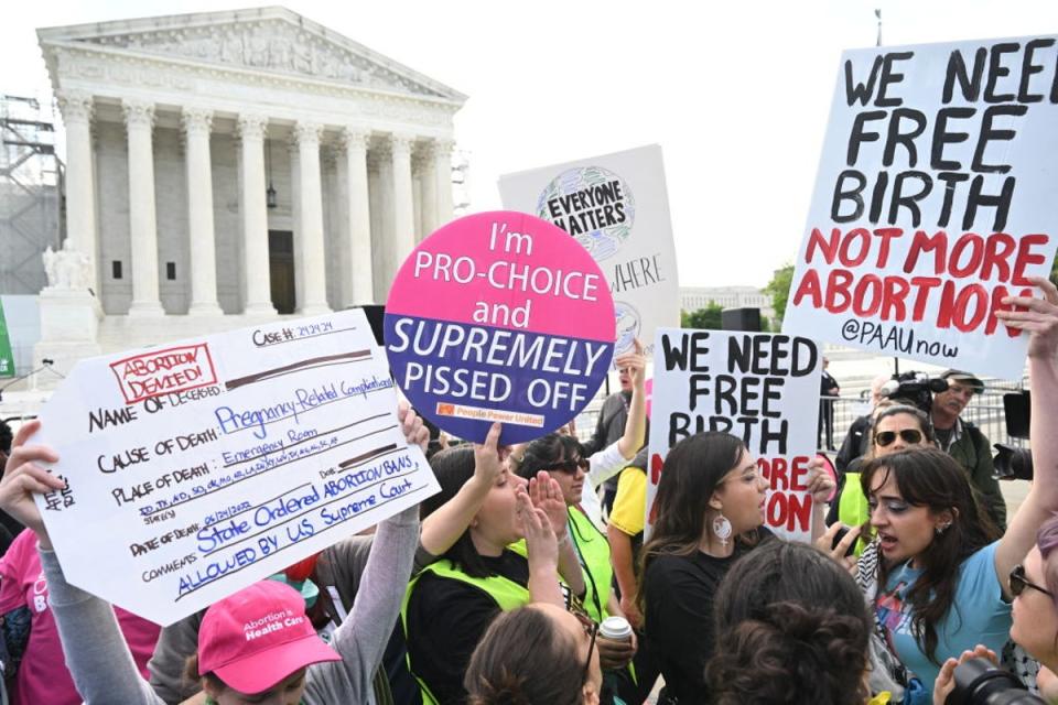 Abortion advocates underscored the need for further clarification on the right to an abortion in Idaho and across the country. (AFP via Getty Images)