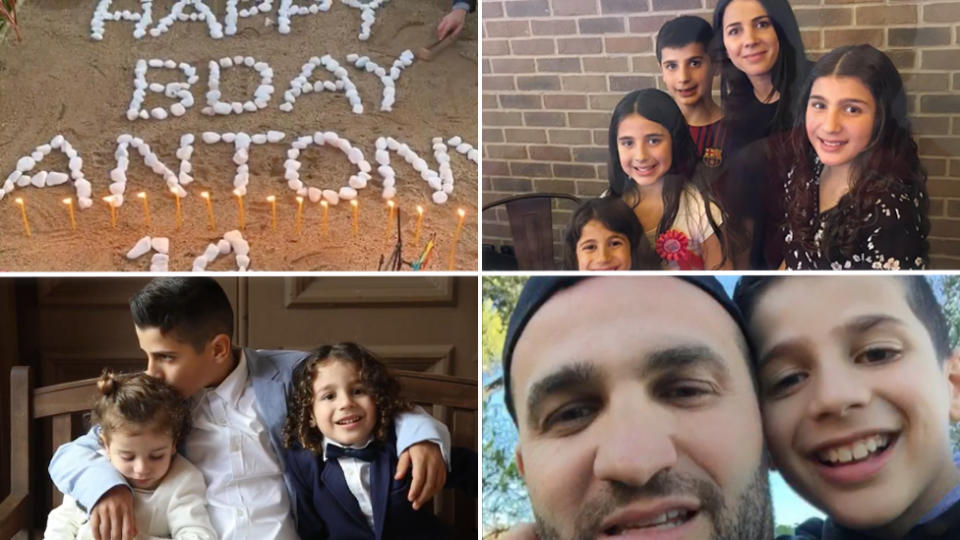 Scenes from the birthday video Mrs Abdallah posted for her late son's 14th birthday.