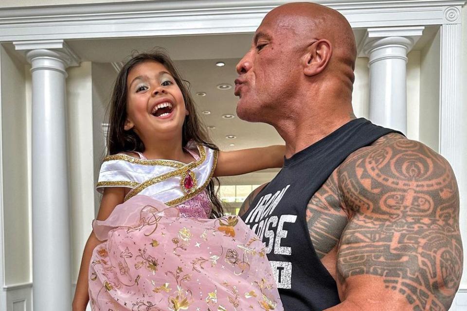 <p>Dwayne Johnson/Instagram</p> Dwayne Johnson and daughter Tiana