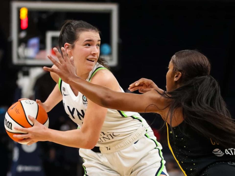 Canadian Bridget Carleton, left, of the Minnesota Lynx is a WNBA mainstay.  (David Berding/Getty Images - image credit)