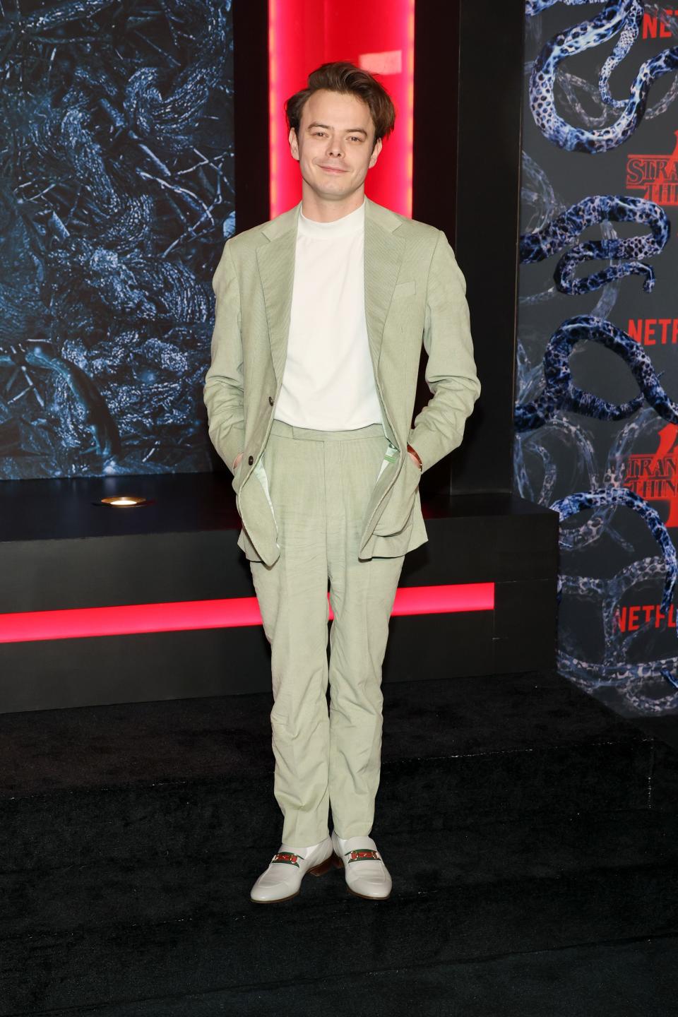 Charlie Heaton at the "Stranger Things" Season 4 Premiere in New York.