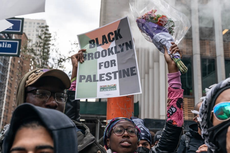 Demonstrators on both sides of the Israel-Hamas war took to the streets of New York this week. Black Americans should be concerned about the war, a national security expert told theGrio. (Photo by Lev Radin/Pacific Press/LightRocket via Getty Images)