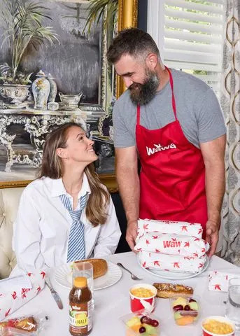 <p>Wawa</p> Kylie and Jason Kelce star in a new Wawa camaign