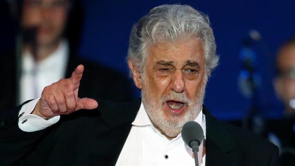 Mandatory Credit: Photo by Laszlo Balogh/AP/Shutterstock (10572208a)Opera singer Placido Domingo performs during a concert in Szeged, Hungary.