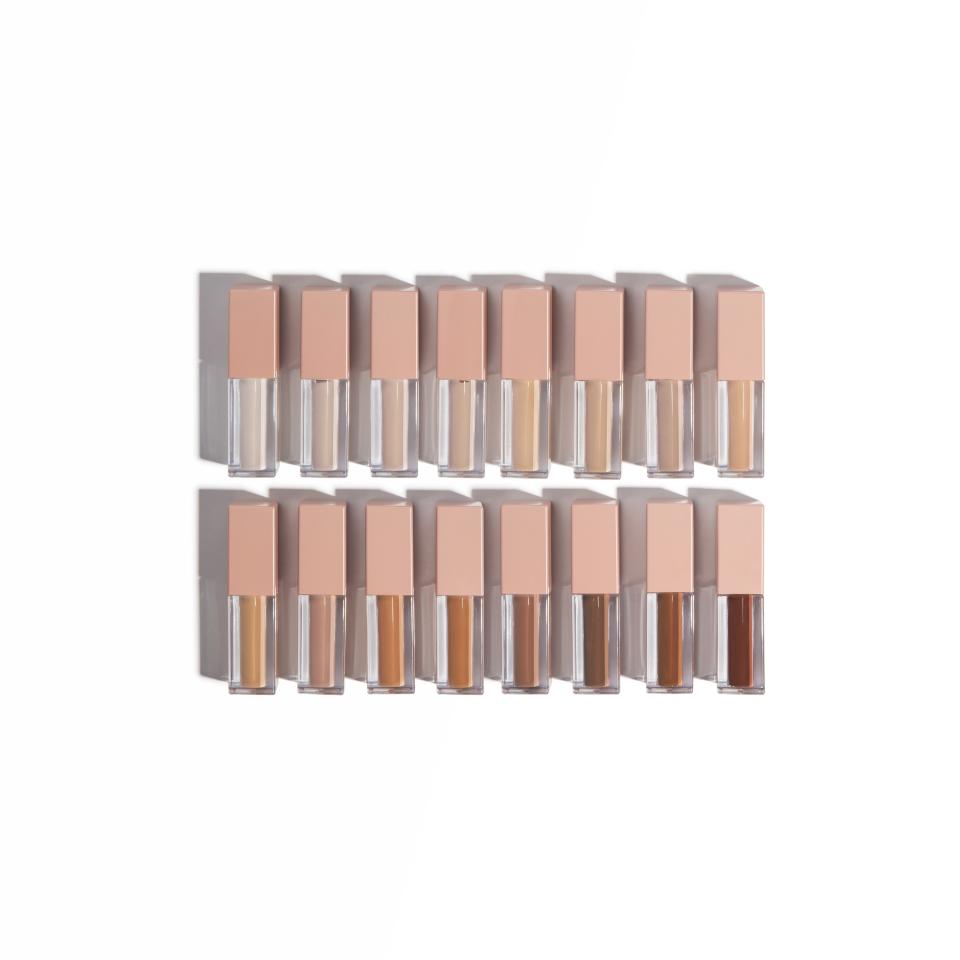 Kim Kardashian West is launching KKW Beauty Concealer Kits on March 23. We talked to her about the three-piece kits and the campaign featuring Kris and M.J.