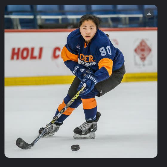 Gemini also produced an image of a female hockey player when prompted for a photo of a typical NHL player. Google Gemini