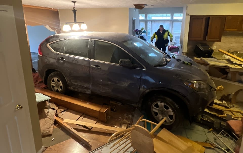 Westlake SUV into home on Orchard Way
