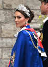 <p> For the King's Coronation in 2023, the princess stepped out in a modern take on the traditional tiara. Her leaf-inspired headwear was a collaboration between Jess Collett and Alexander McQueen and was made from silver bullion as well as crystal. </p>