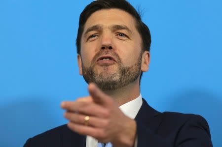 Britain's Work and Pensions Secretary, Stephen Crabb, speaks at a news conference in London, Britain June 29, 2016. REUTERS/Paul Hackett