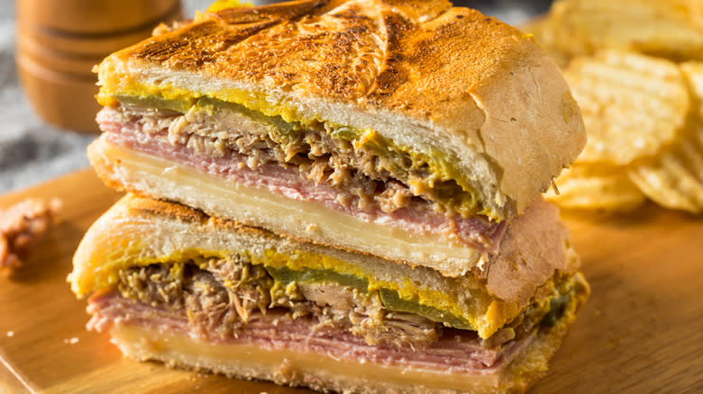 homemade Cuban sandwich