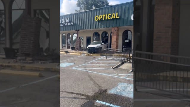 The site of a crash in Kenner, Louisiana.