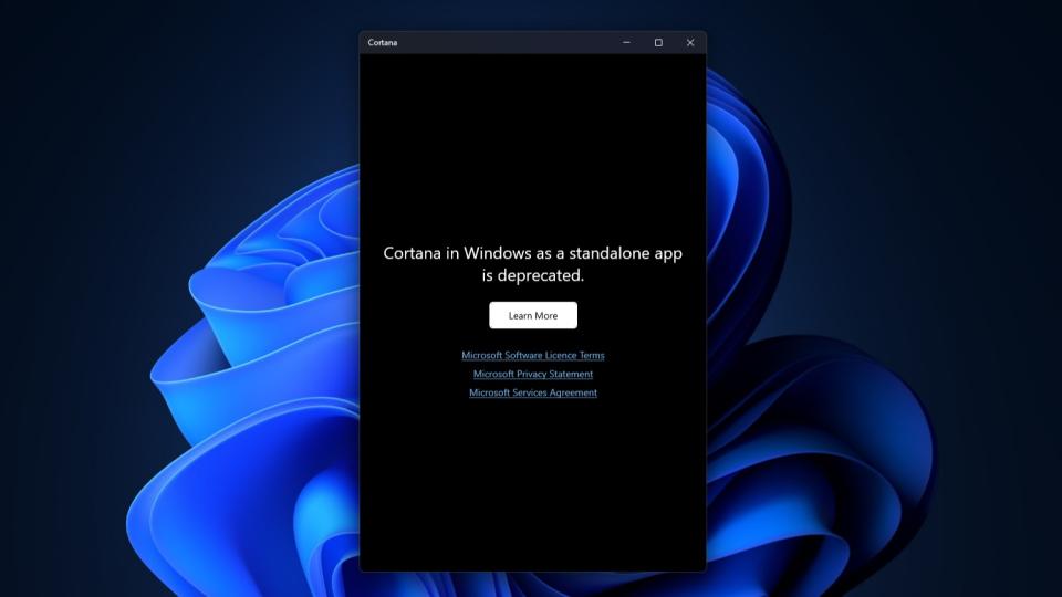 Cortana Deprecated