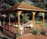 <p>Enjoy the sun—without the sunburn—with the help of this free plan for a gazebo specially designed to provide plenty of shade. This gazebo features a louvred roof that allows air to circulate while protecting you from the elements. </p><p><strong>Get the tutorial at <a href="https://books.google.ca/books?id=qeMDAAAAMBAJ&pg=PA73&redir_esc=y#v=onepage&q&f=false" rel="nofollow noopener" target="_blank" data-ylk="slk:Home & Shop Journal;elm:context_link;itc:0;sec:content-canvas" class="link ">Home & Shop Journal</a>. </strong></p><p><strong><a class="link " href="https://www.amazon.com/s?k=patio+furniture+with+cushions&crid=384FTN9LAUZYP&sprefix=patio+furniture+with+cushions%2Caps%2C153&ref=nb_sb_noss_1&tag=syn-yahoo-20&ascsubtag=%5Bartid%7C10050.g.30932979%5Bsrc%7Cyahoo-us" rel="nofollow noopener" target="_blank" data-ylk="slk:SHOP CUSHIONED PATIO FURNITURE;elm:context_link;itc:0;sec:content-canvas">SHOP CUSHIONED PATIO FURNITURE</a><br></strong></p>