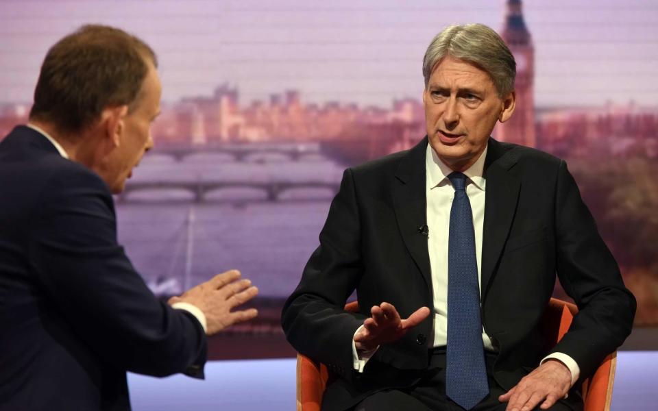 Philip Hammond dismissed speculation of a soft Brexit on the BBC's Andrew Marr Show