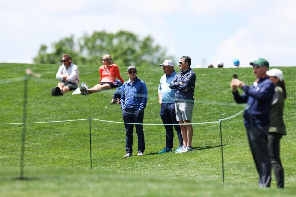 Spectator areas were sparsely populated during practice rounds on Tuesday, May 2, 2023, at Quail Hollow Club in advance of the Wells Fargo Championship, which begins Thursday.