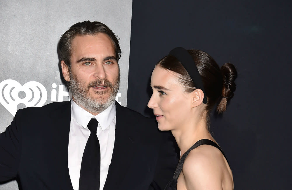 Joaquin Phoenix and Rooney Mara urge people to adopt turkeys credit:Bang Showbiz