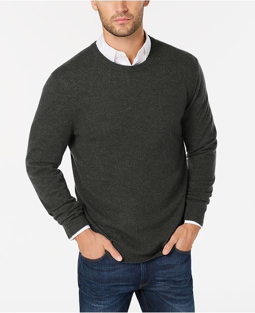 Club Room Cashmere Crew-Neck Sweater. (Photo: Macy’s)