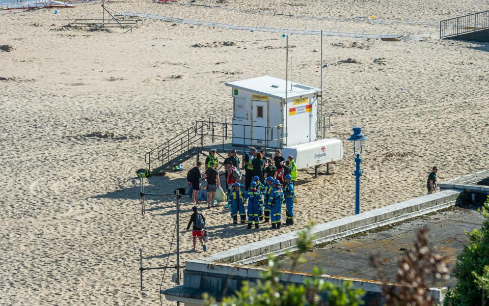 The beach was packed at the time of the incident - BNPS