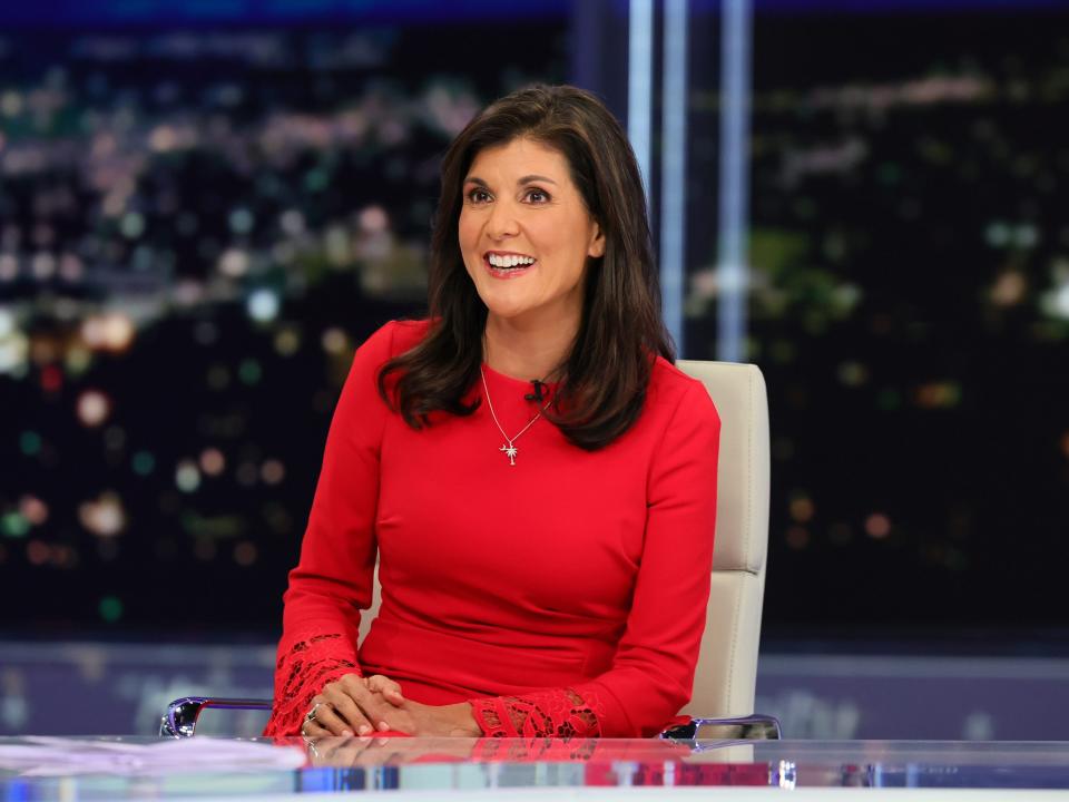 Nikki Haley visits "Hannity" at Fox News Channel Studios on January 20, 2023 in New York City.