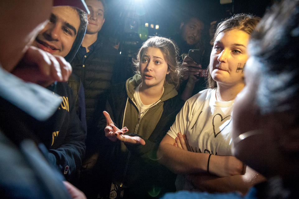 Tears and cheers as Donald Trump and Hillary Clinton supporters clash at the White House