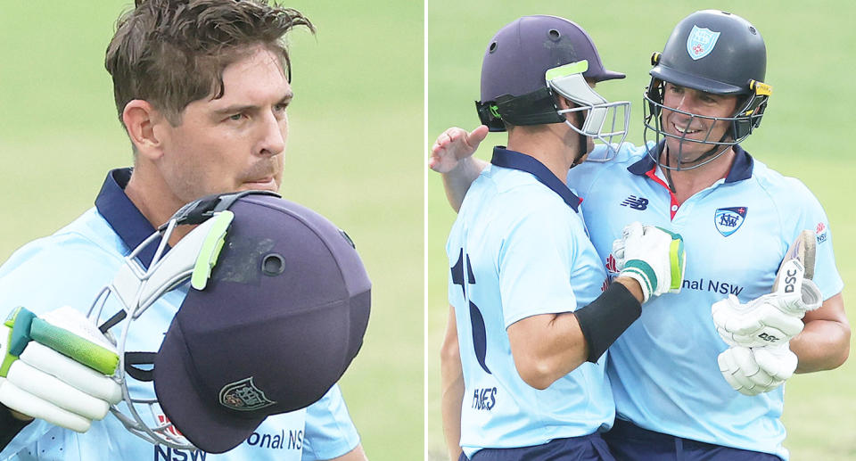 Seen here, Daniel Hughes playing cricket for NSW in the Marsh Cup.