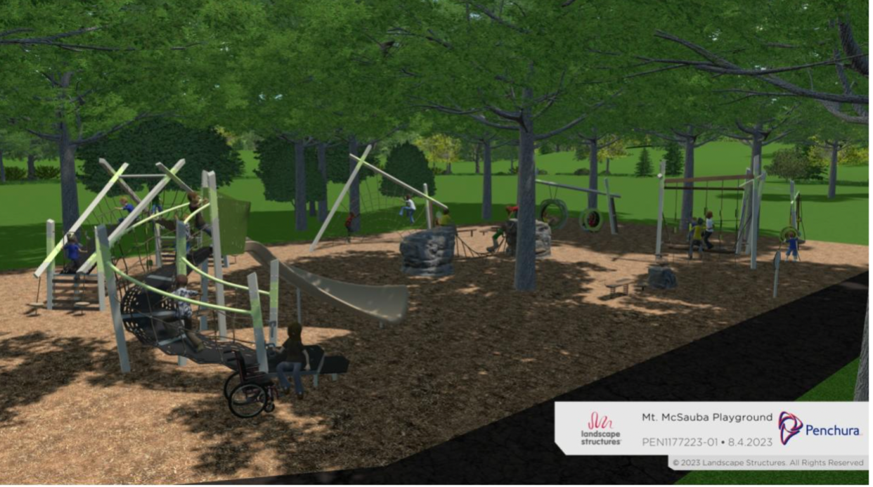 Rendering of the proposed Mt. McSauba playground.