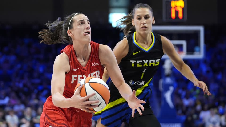 Caitlin Clark scored 28 points against the Dallas Wings. - Tony Gutierrez/AP