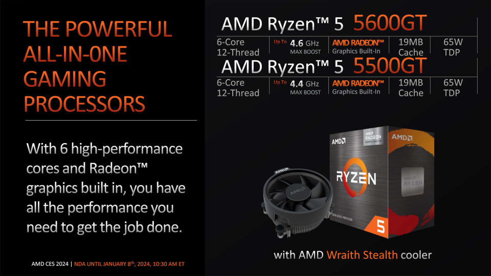 AMD Ryzen 5 5600/5500GT promotional information