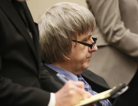 David Turpin and Louise Turpin (not pictured) appear in court in Riverside, California, U.S., February 23, 2018. REUTERS/Damian Dovarganes/Pool