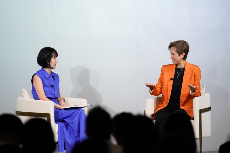 Singapore Minister for Communications and Information Josephine Teo speaks at the Reuters NEXT conference in Singapore