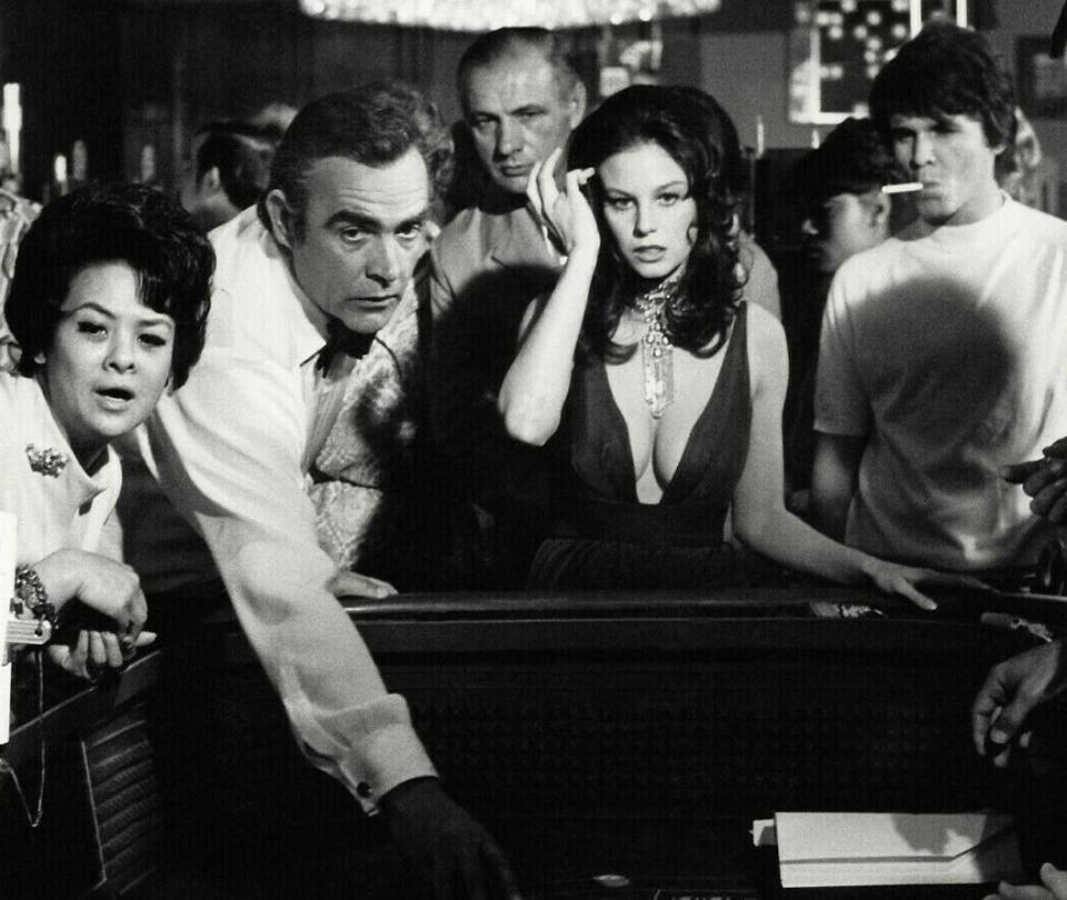 Sean Connery, second from left, and Lana Wood, center, in "Diamonds Are Forever."