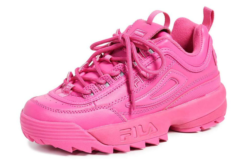fila sneakers, hot pink