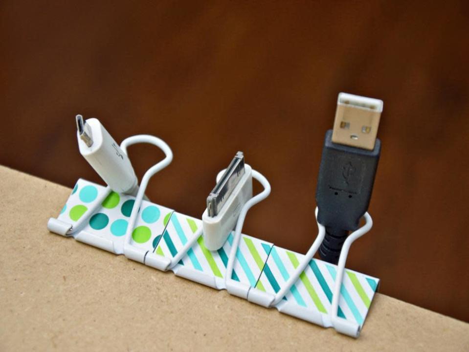 Binder-Clip Cord Organizer