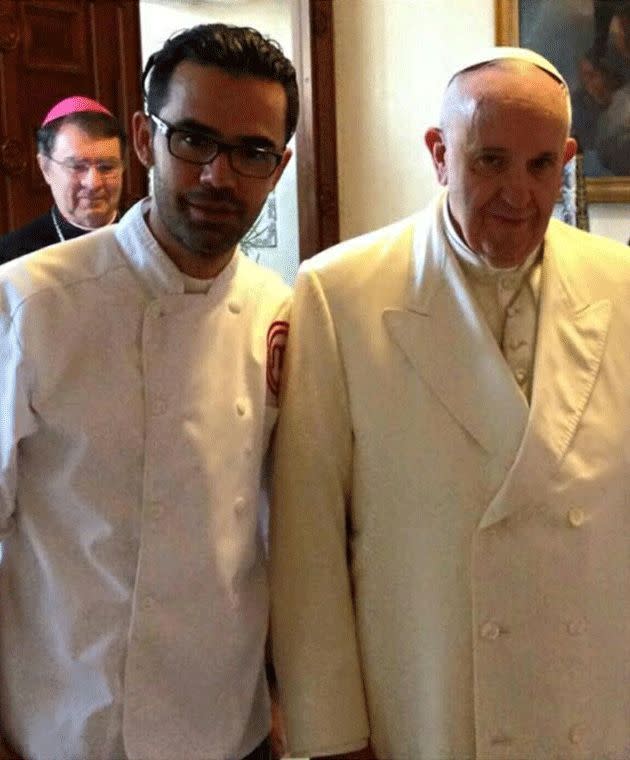 Jose Ibarra and Pope Francis. Photo: Facebook