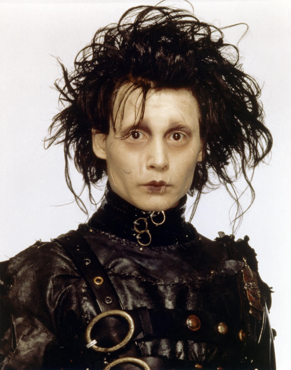 American actor Johnny Depp on the set of Edward Scissorhands, written and directed by Tim Burton. (Photo by Twentieth Century Fox Pictures/Sunset Boulevard/Corbis via Getty Images)